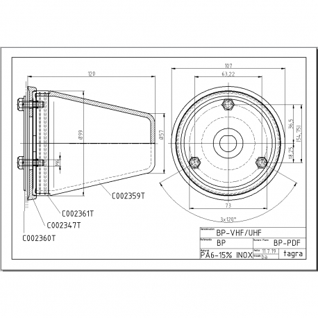 BP-UHF - LOW PROFILE OMNI UHF 380⁠-⁠470 MHZ - 