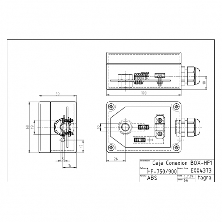 BOX-HF1 - CONNECTION BOX FOR HF⁠-⁠600/HF⁠-⁠750/HF⁠-⁠900 - 