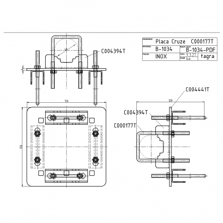 P-1034 - CROSS PLATE M6 - 