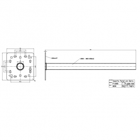 P-6080 - WALL AND FLOOR SUPPORT - 