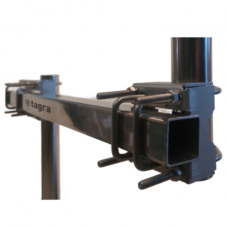 S-4070 - SUPPORT HORITZ. DOUBLE SQUARE TUBE INOX 1000 MM - 