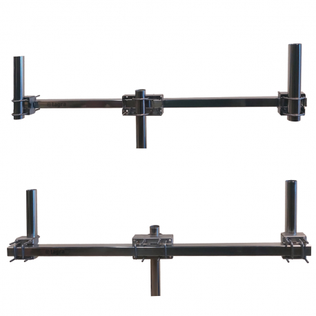 S-4090 - SUPPORT POL HORITZ. DOUBLE TUBE CARRÉ INOX 1500 MM - 