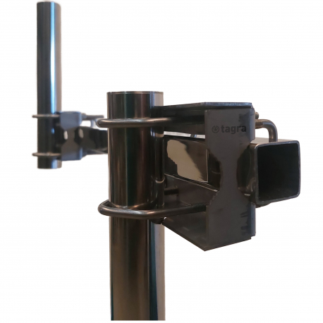 S-4090 - SUPPORT POL HORITZ. DOUBLE TUBE CARRÉ INOX 1500 MM - 