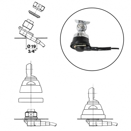 VH-1R - KIT BASE OMNI 1/4 VHF 136⁠-⁠174 MHz et UHF 380⁠-⁠520 MHz - 