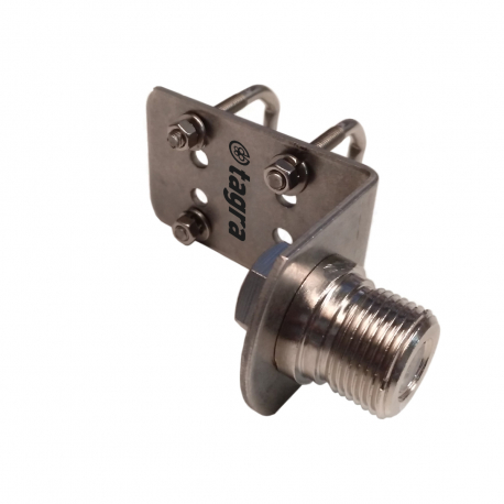KN-530 - BASE MARINE FIXE INOX POUR MÂT AVEC 1'' THREAD - 