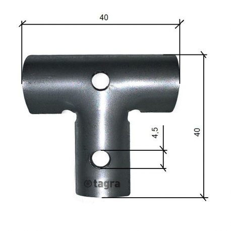 T-CHAPA - CHAPA INOXIDABLE ''T'' PARA FIJACION UNION TUBO - 