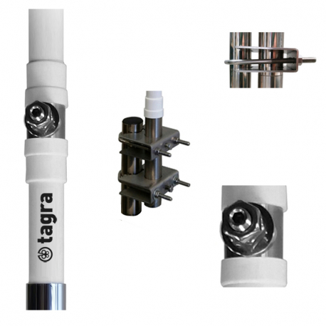 HF-600 - ANTENNA HF OMNI BASE 1.4⁠-⁠30 MHz - Connector view and mounting
