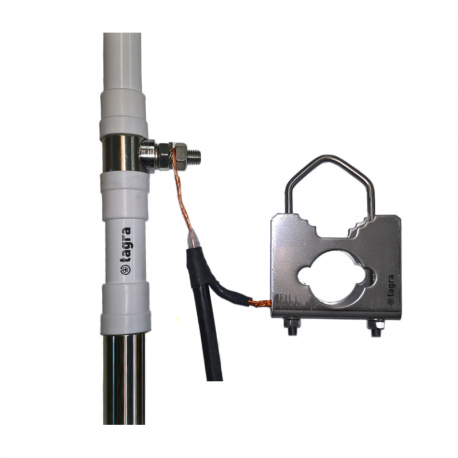 HF-900 - ANTENNE HF OMNI BASE 1.4⁠-⁠30 MHz - Exemple de connexion