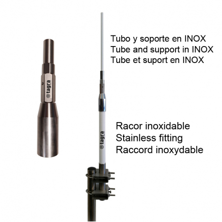 M-27-1/2 - ANTENNE BASE OMNI CB 26⁠-⁠28 MHz - Image rèduite (largueur réelle 5 metres)