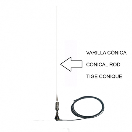 VH-2A - KIT OMNI MOBILE RVH⁠-⁠2A + DV⁠-⁠27/6, 136⁠-⁠174 MHz - Tige conique