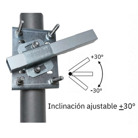SVH-64-C25 - GARRA SUJECCIÓN VERTICAL⁠-⁠HORIZONTAL PARA MÁSTILES ∅ 35⁠-⁠64 MM - 