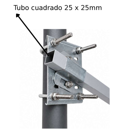 SVH-64-C25 - GARRA SUJECCIÓN VERTICAL⁠-⁠HORIZONTAL PARA MÁSTILES ∅ 35⁠-⁠64 MM - 