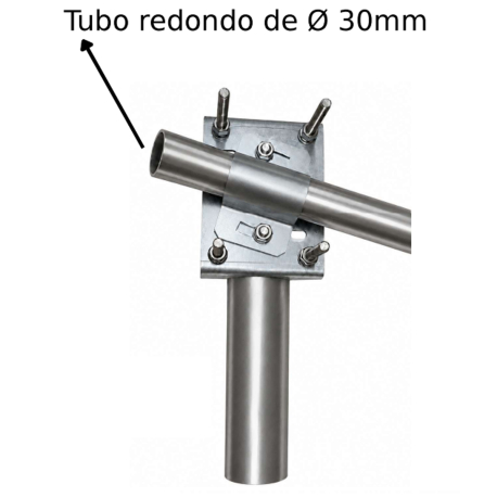 SVH-64-R30 - GARRA SUJECCIÓN VERTICAL⁠-⁠HORIZONTAL PARA MÁSTILES ∅ 35⁠-⁠64 MM - 
